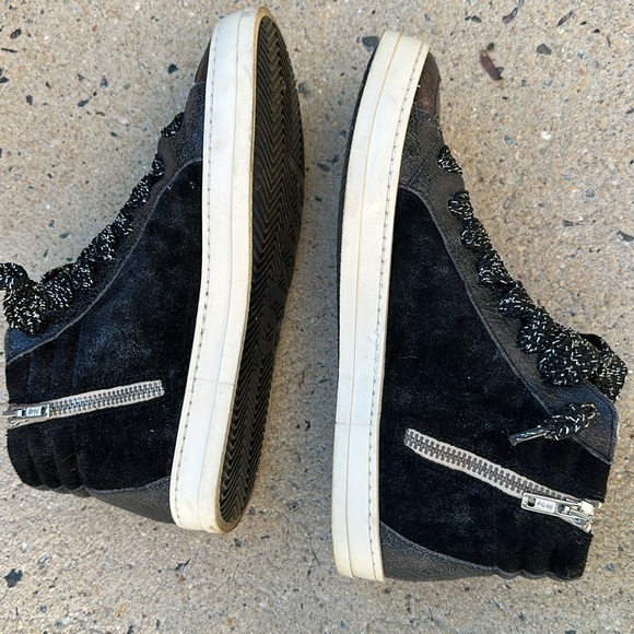 P448 Black Shoes High Top Style - Picture 4 of 5